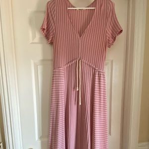 Dust rose ankle length dress